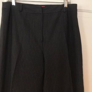 AK slacks, charcoal gray w/ pink & ivory stripe